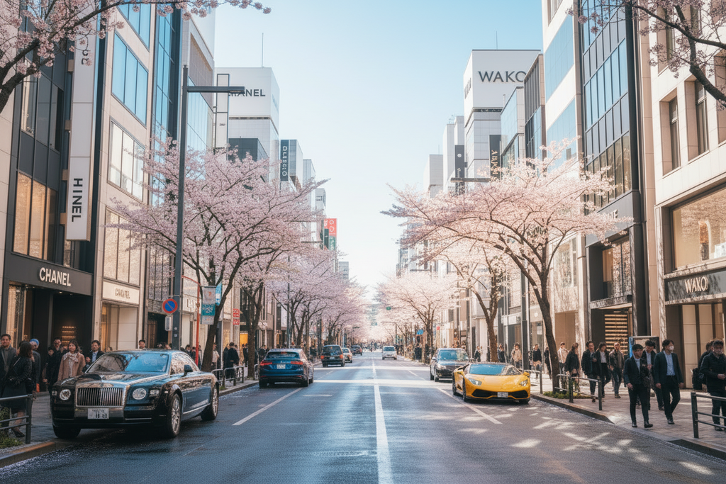 Ginza's day and night