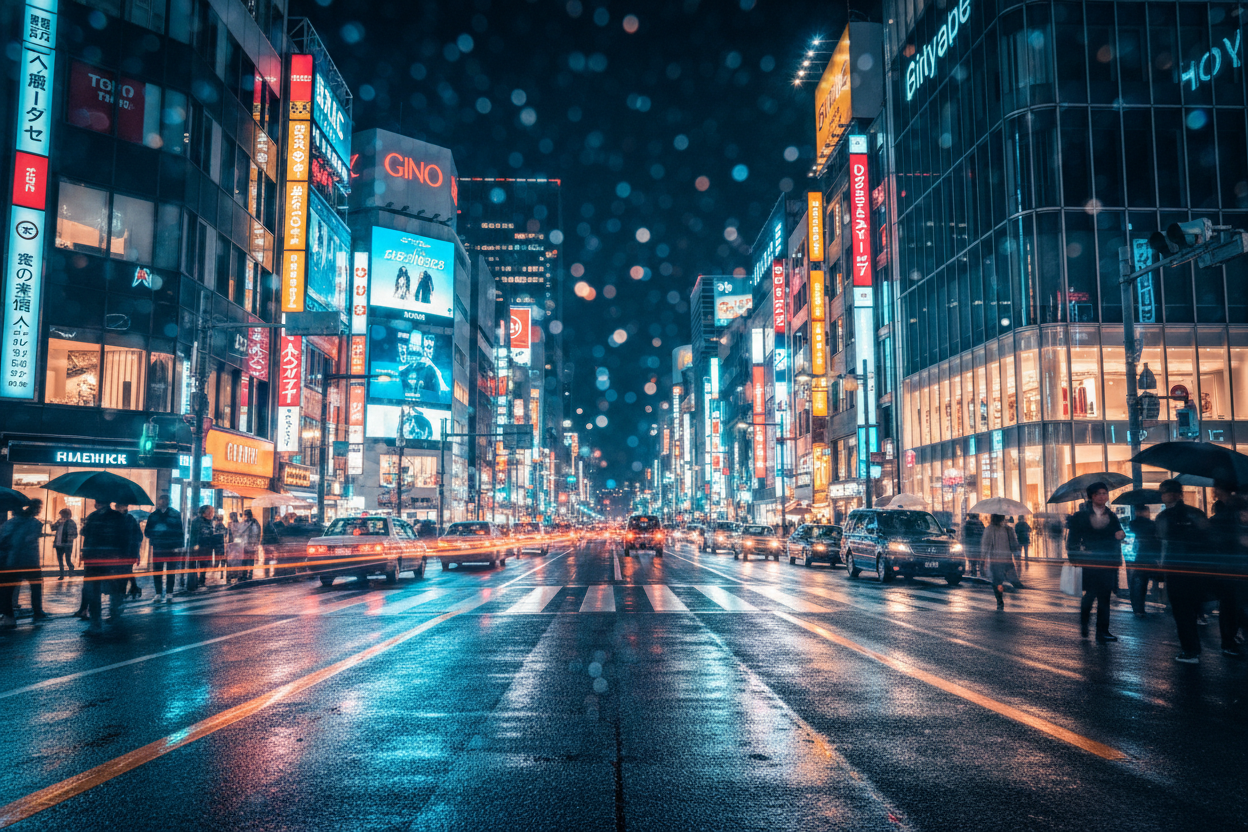 Ginza's day and night